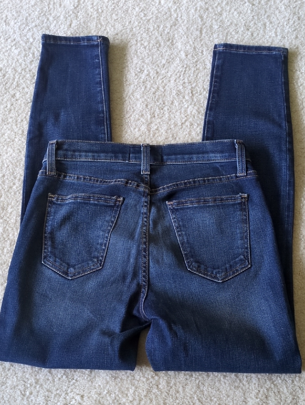 Current Elliott Women's Dark Blue With Wiskering Slim Fit Jeans - Picture 4 of 9
